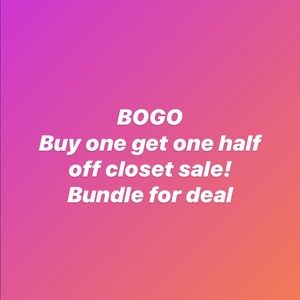 Buy one get one half off sale